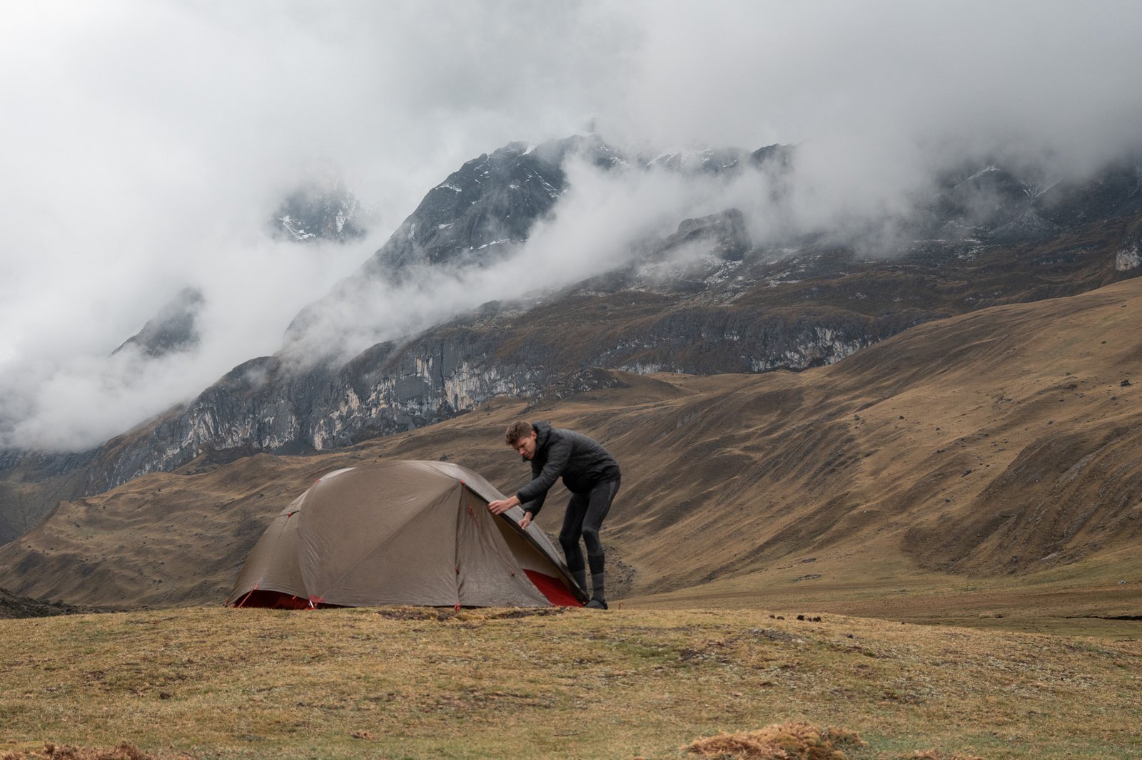 Huayhuash trek camping spot